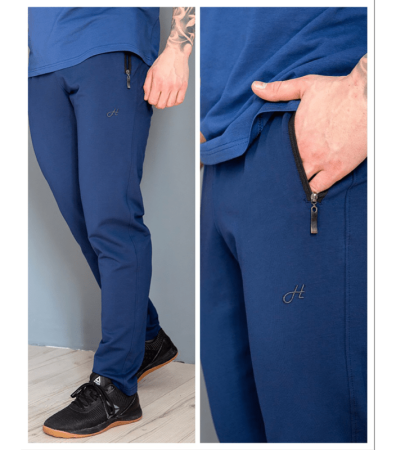 Чоловічі штани зі швами без манжетів