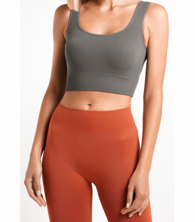 Привлекательный и комфортный эластичный топ в рубчик TOP RIB