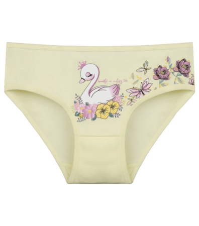 Детские слипы для девочки с принтом Лебедь