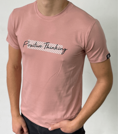 Чоловіча футболка з написом POSITIVE