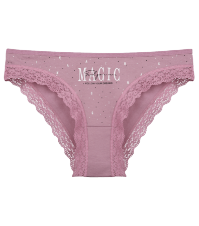 Ажурные трусы слипы с принтом MAGIC