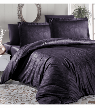 Комплект постільної білизни Jacquard Satin Dark Series First Choice