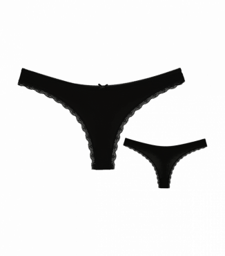 Ажурні чорні стрінги Donella