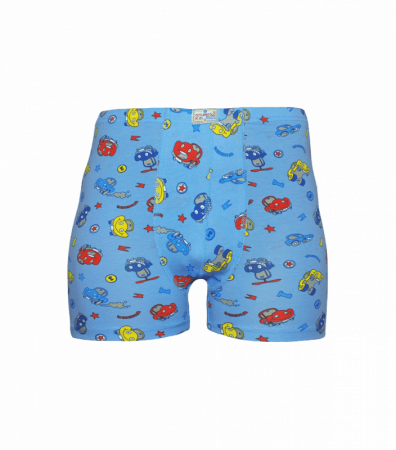 Детские трусы шортики с рисунком машинок
