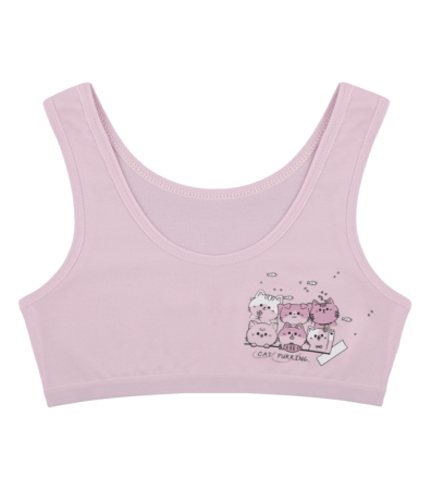 Топ для девочки с принтом Cat Purring