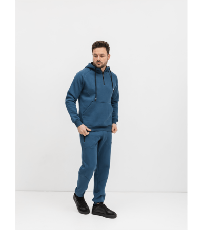 Теплый костюм с худи-регланом и капюшоном