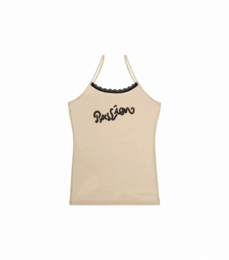 Женская майка на тонких бретельках с принтом Passion