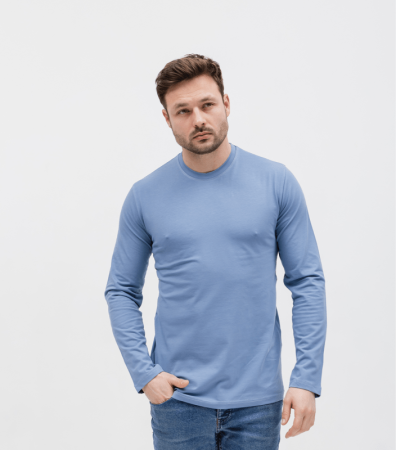 Мужской однотонный лонгслив