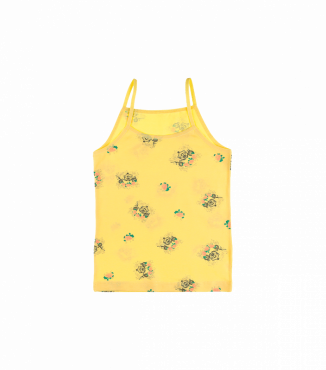 Майка с рисунком на тонких бретельках для девочек