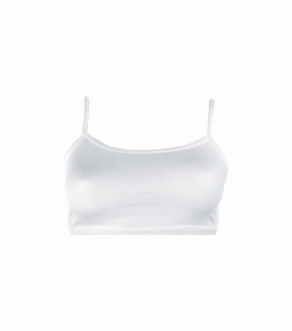 Білий топ на тонких бретельках