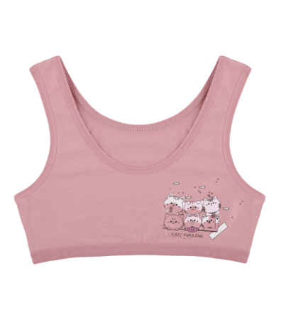 Топ для дівчинки з принтом Cat Purring