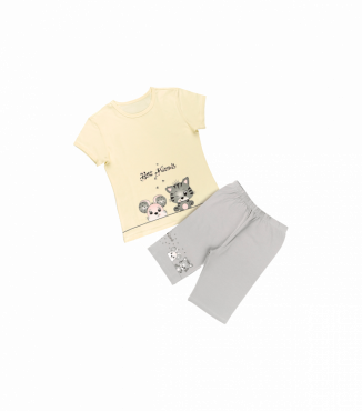 Піжама футбока і шорти для дівчинки