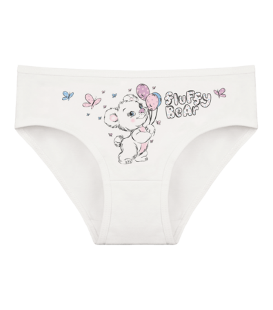 Трусы слипы для девочки с принтом Fluffy Bear