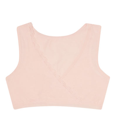 Топ для девочки с кружевом на широких бретельках