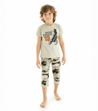 Детская пижама для мальчика футболка и капри