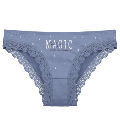 Ажурні труси сліпи з принтом MAGIC