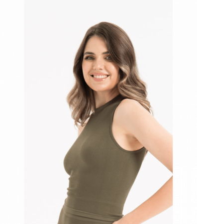 Бесшовная женская футболка в рубчик без рукавов Formeasy