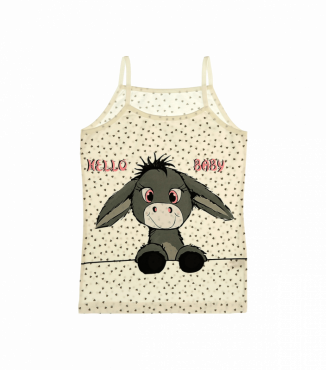 Детская майка для девочек на тонких бретельках с рисунком