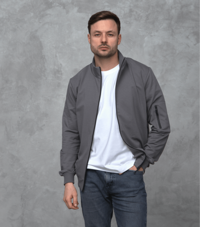 Мужская кофта на молнии без капюшона