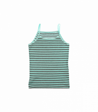 Майка на тонких бретельках для девочки в полоску