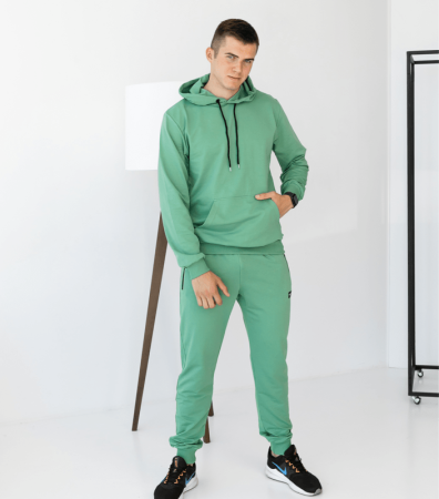 Однотонный спортивный костюм с худи