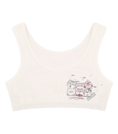 Топ для девочки с принтом Cat Purring