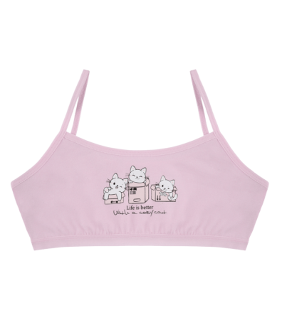 Підлітковий топ на тонких бретельках з принтом Life is Better