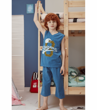 Детская пижама для мальчика майка и капри