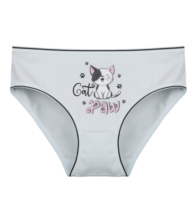 Трусы слипы для девочки с принтом Cat Paw