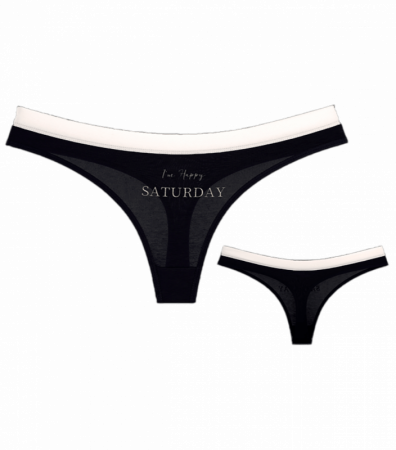 Жіночі стрінги з принтом Tuesday