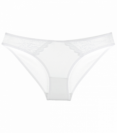 Білі жіночі труси сліпи з мереживом