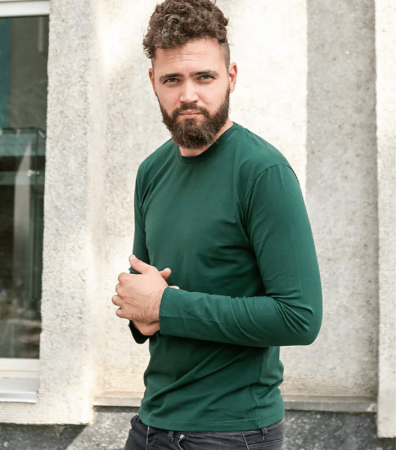 Мужской однотонный лонгслив