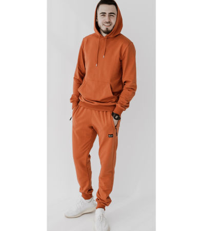 Однотонный спортивный костюм с худи