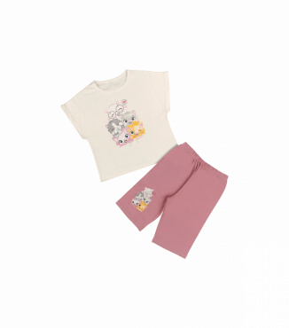 Детская пижама футболка и шорты с принтом