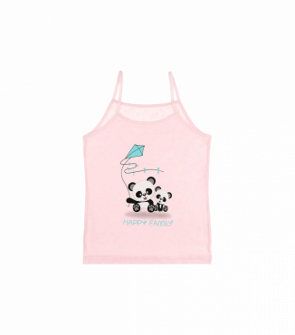 Майка для дівчаток з малюнком на тонких бретельках