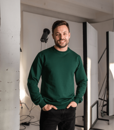 Однотонний чоловічий світшот