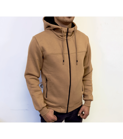 Теплая кофта на молнии с капюшоном